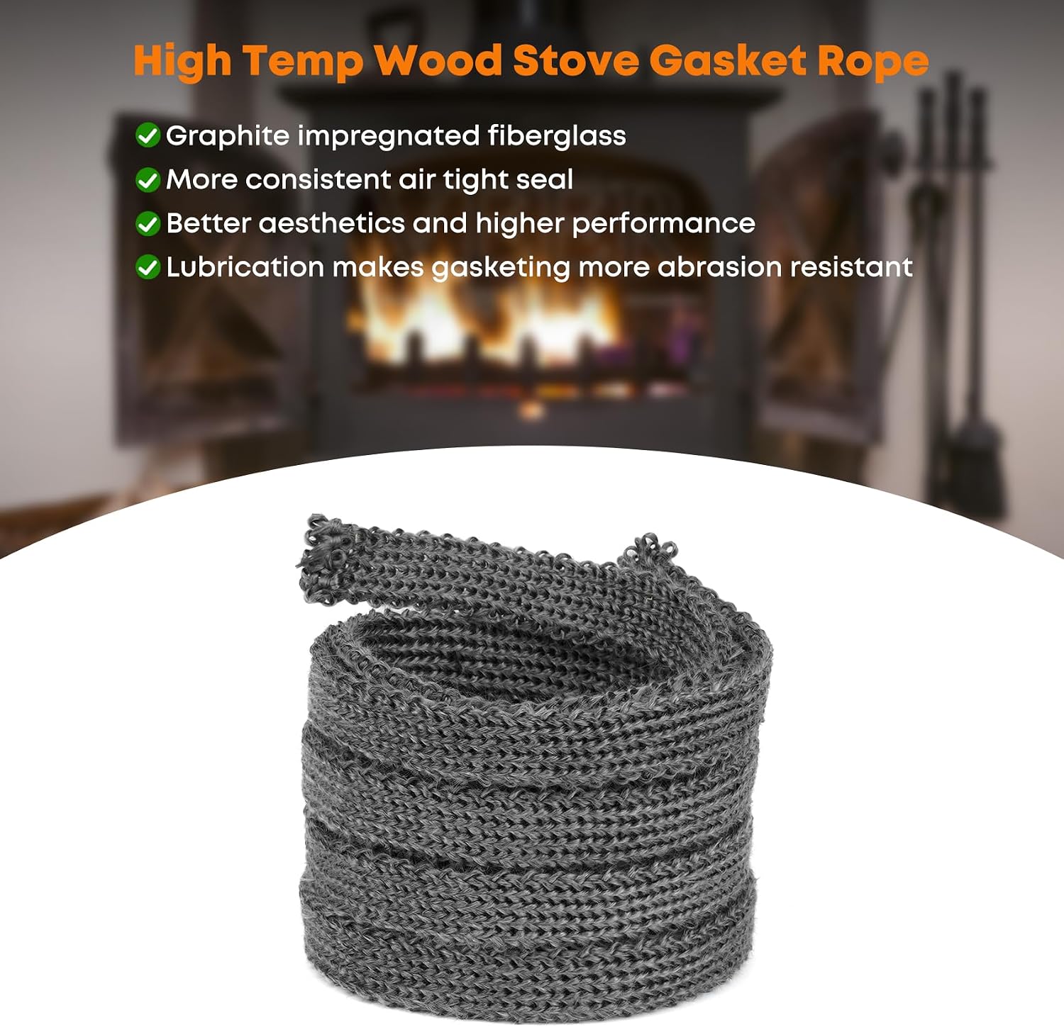 Stanbroil 58" x 18" x 84" Flat Wood Stove Gasket