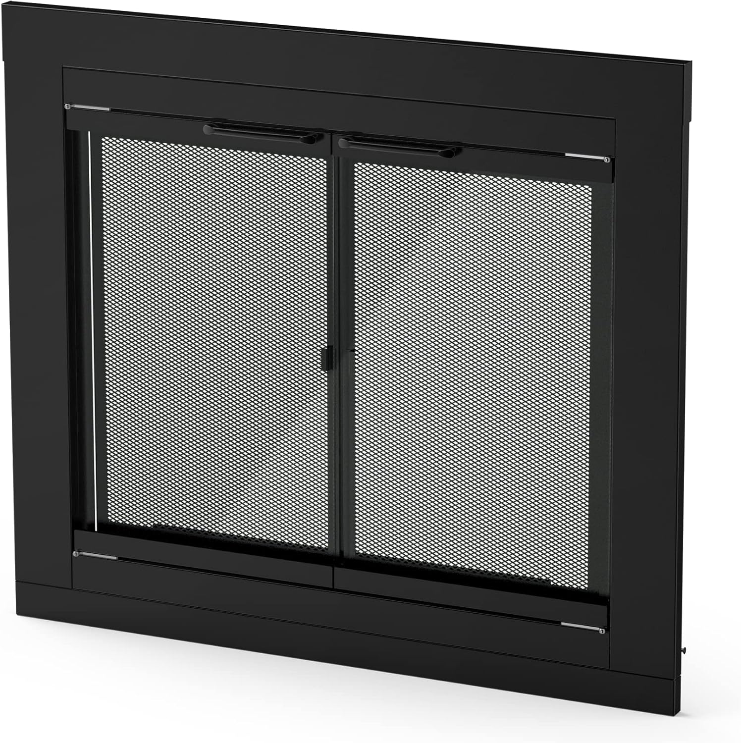 Stanbroil Fireplace Glass Cabinet-Style Door, Black, Medium