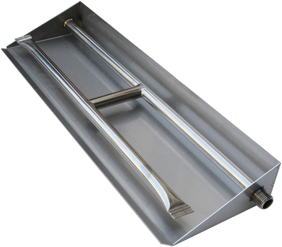 Stanbroil 20.5 Inch Gas Fireplace Dual Burner Pan, 304 Stainless Steel