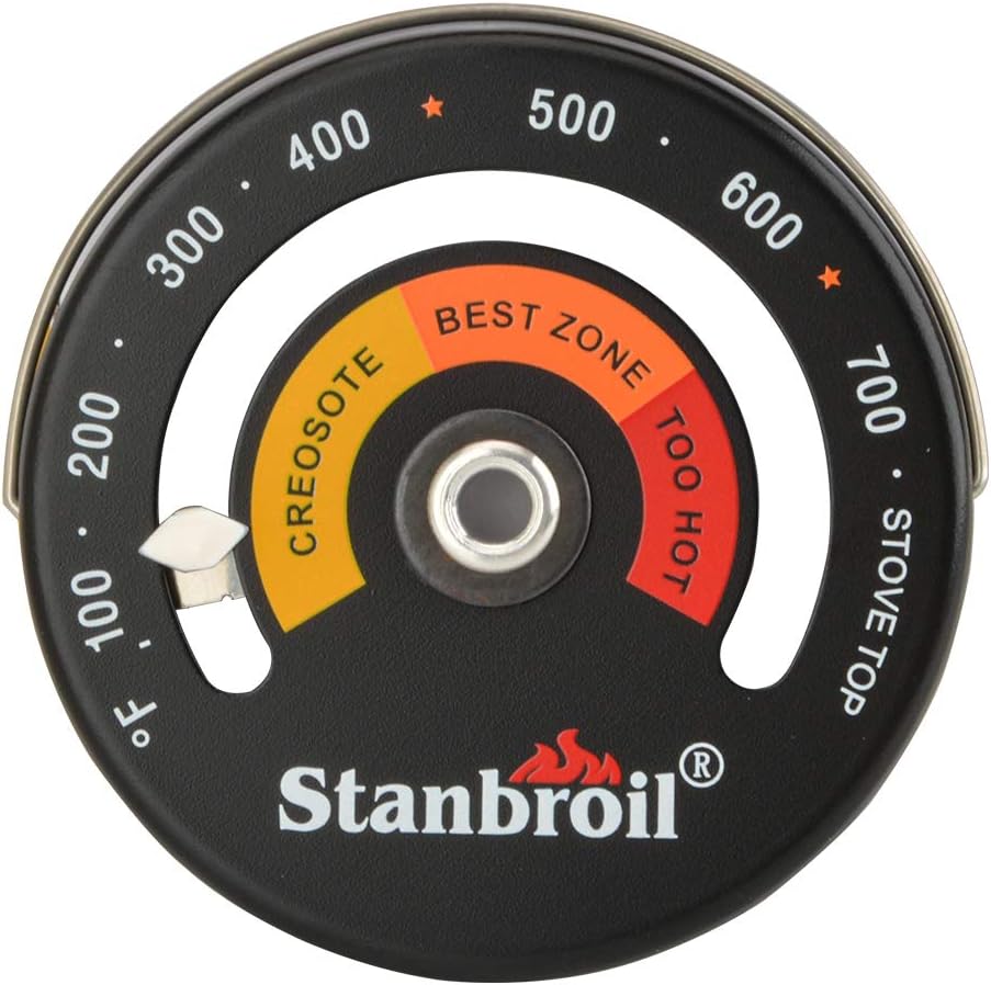 Stanbroil Magnetic Wood Stove Top Surface Thermometer