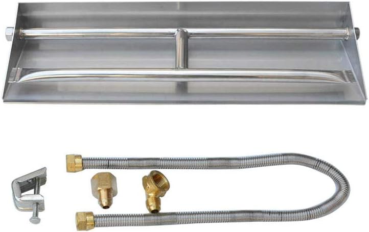 Stanbroil 26.5 Inch Gas Fireplace Dual Burner Pan Kit, 304 Stainless Steel