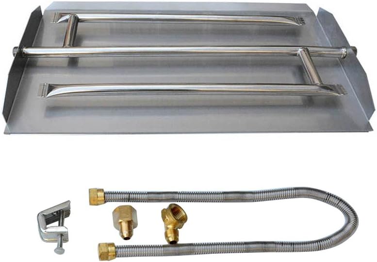 Stanbroil 16.5" Gas Fireplace Triple Burner Pan Kit, 304 Stainless Steel