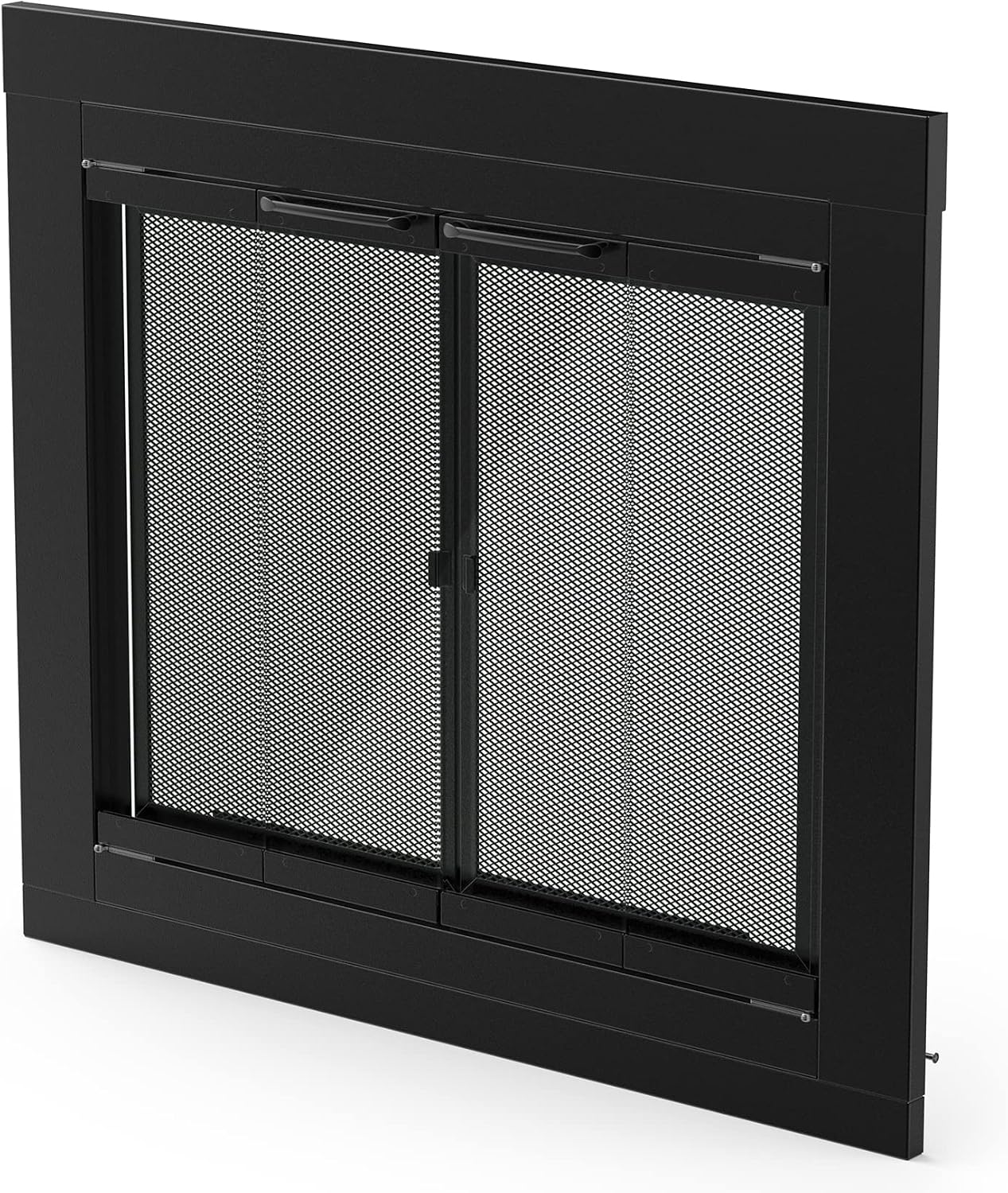 Stanbroil Fireplace Glass Bi-fold Style Door, Black, Medium