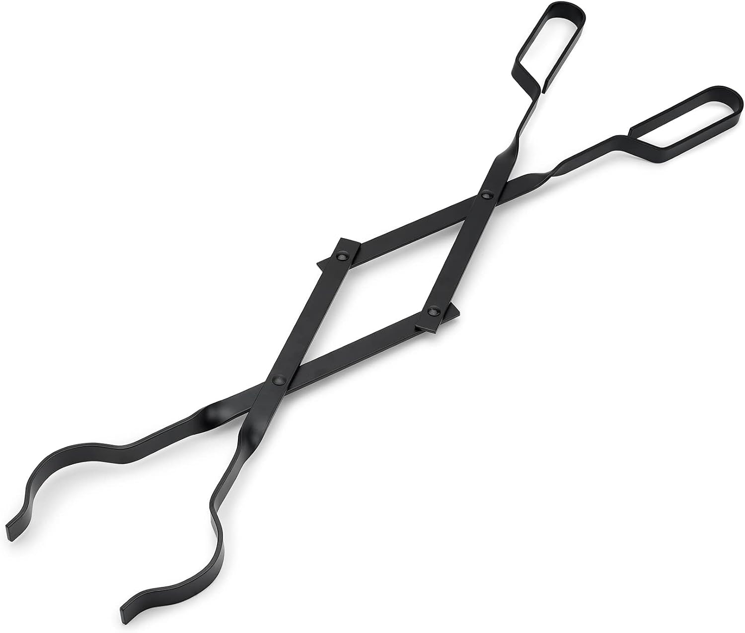 Stanbroil Outdoor Campfire Fireplace Tongs, 26" Long, Log Grabber, Black