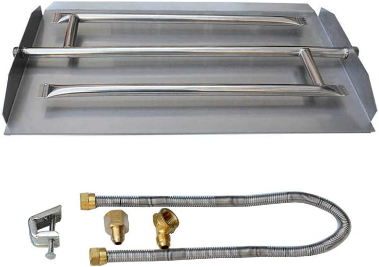 Stanbroil 28.5" Gas Fireplace Triple Burner Pan Kit, 304 Stainless Steel