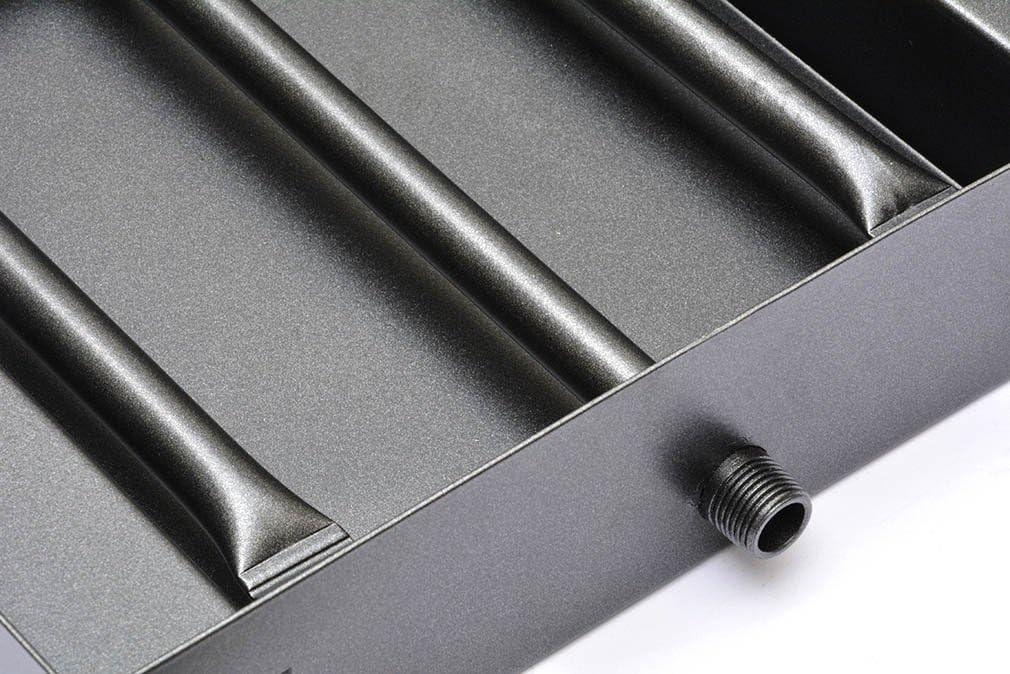 Stanbroil Powder Coated Steel Fireplace Box Pan with Dual Flame H Burner
