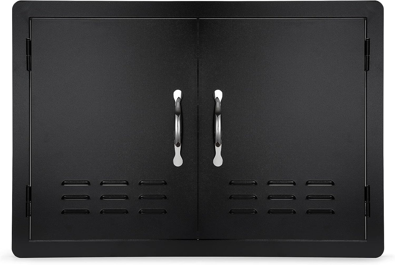 Stanbroil 30" x 21" Double Access Door for Outdoor Kitchen, Black Steel