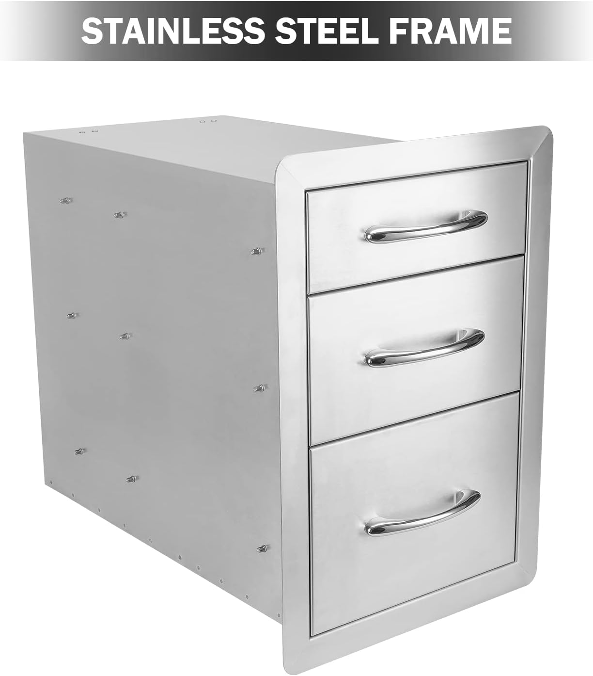 Stanbroil Triple Access Drawers for Outdoor Kitchen, 304 Stainless Steel