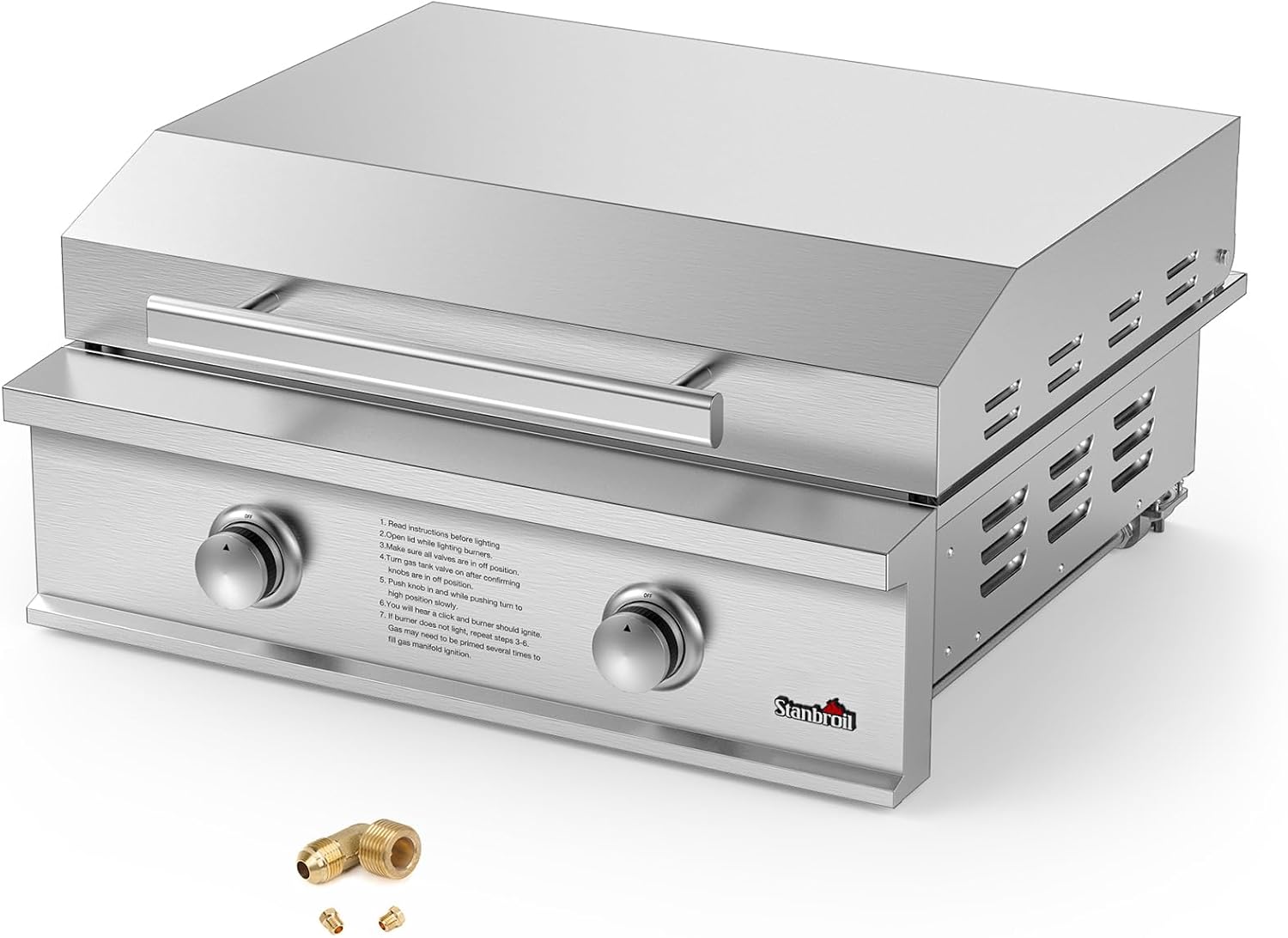 Stanbroil 28-Inch Built-In Natural Gas Griddle for Outdoor Kitchen