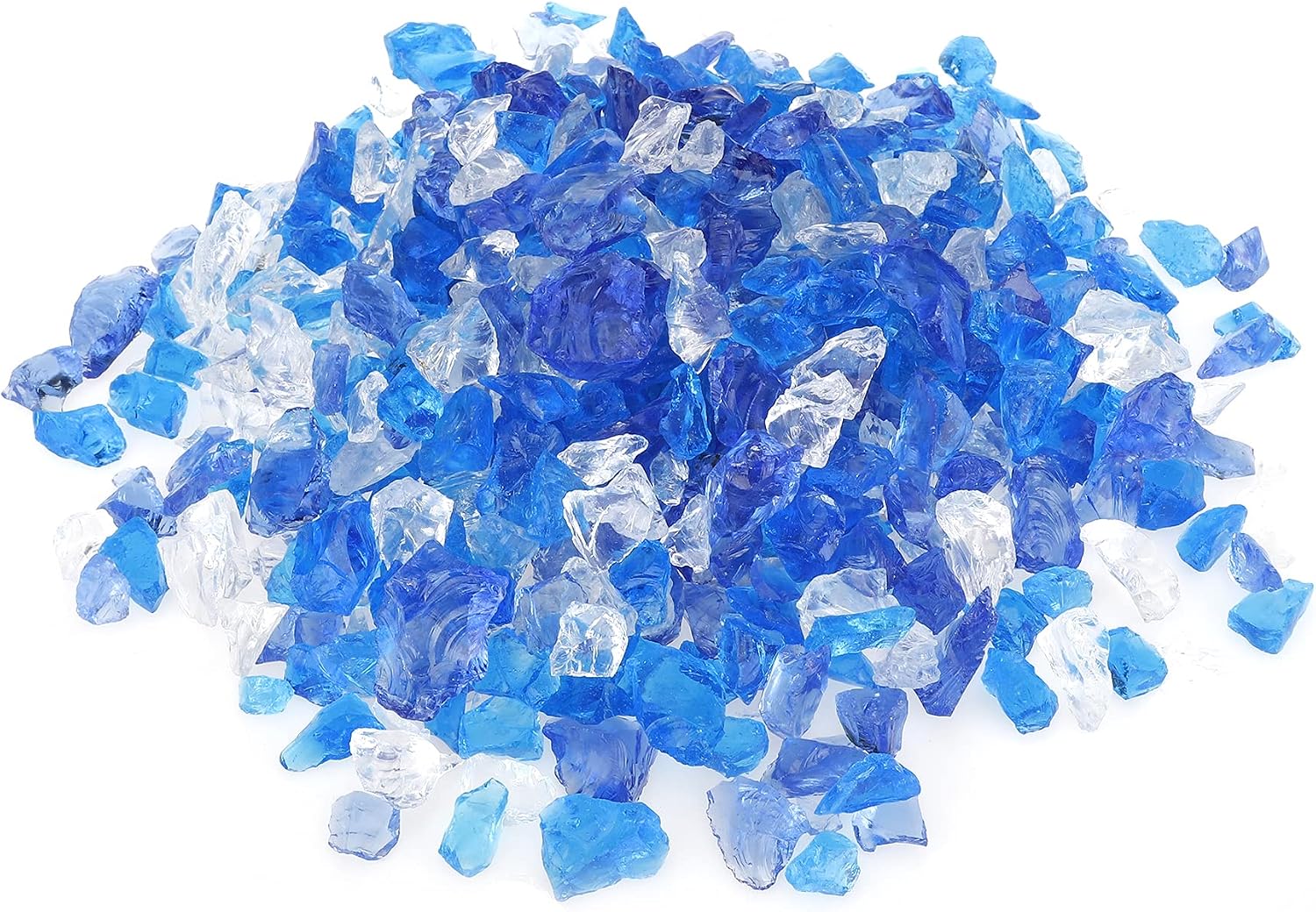 Stanbroil Recycled Fire Glass - 10-Pound Blended Fire Pit Glass for Fireplace | Fire Pit | Gas Log Sets | Landscaping | Fish Tank, Bahama Blend