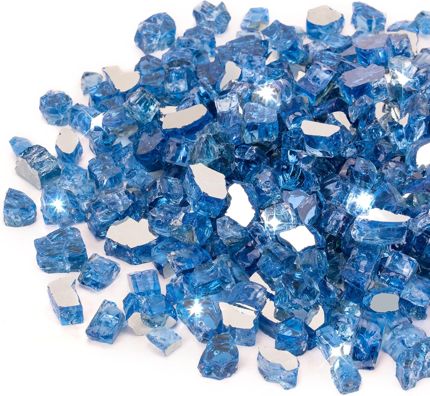 Stanbroil 10-Pound Tempered Fire Glass 12 inch, Pacific Blue Reflective