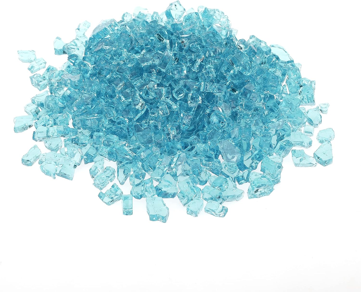 Stanbroil 10-Pound Fire Glass - 14 inch Tempered Fire Glass for Fireplace Fire Pit, Caribbean Blue