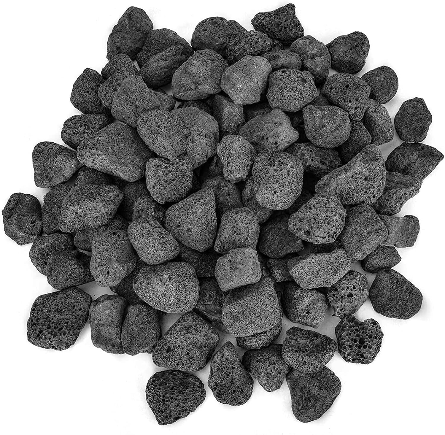 Stanbroil 10 Pounds Black Lava Rock Granules (1 15" - 2"), Decorative Rock