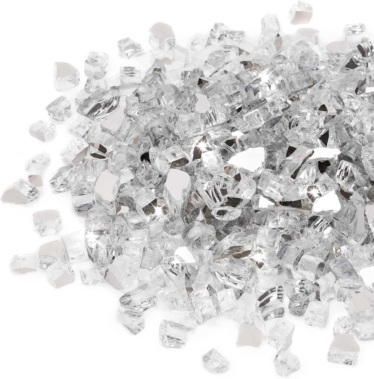Stanbroil 10-Pound Tempered Fire Glass, Platinum Reflective Glass, 14 inch