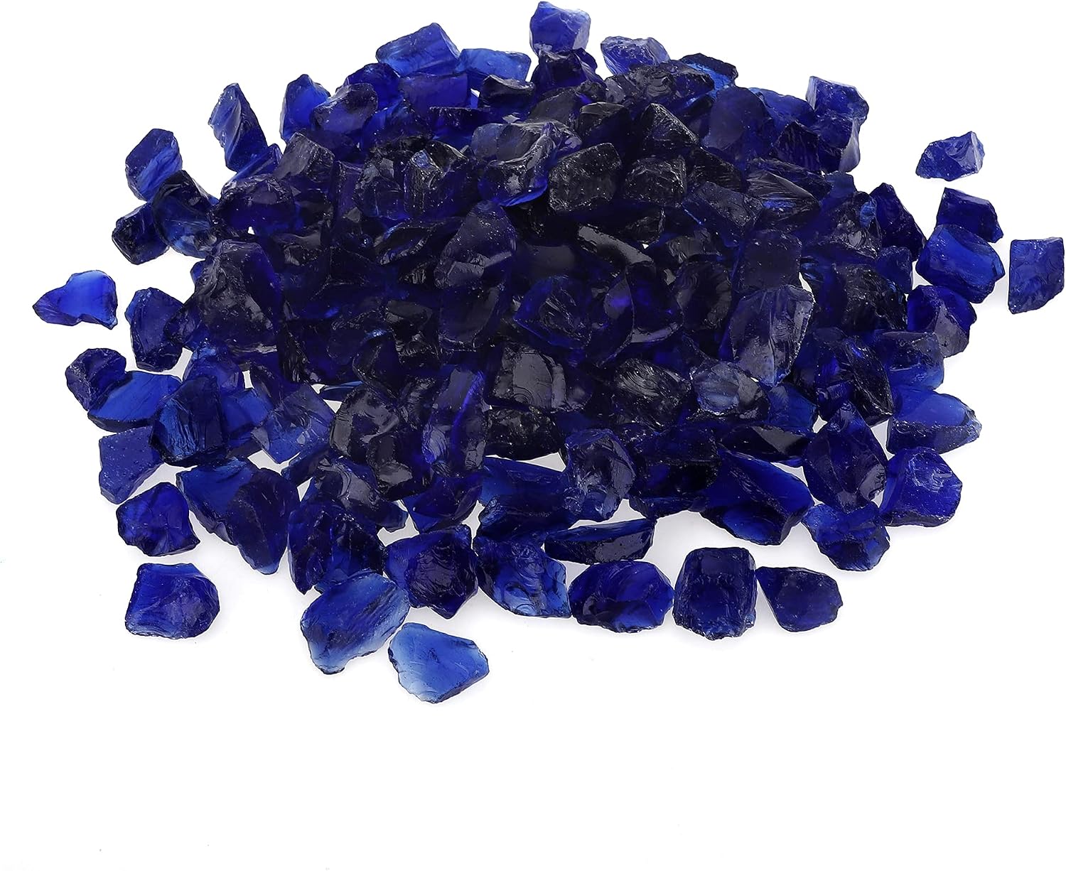 Stanbroil Recycled Fire Glass - 10-Pound Fire Pit Glass for Fireplace | Fire Pit | Gas Log Sets | Landscaping | Fish Tank, Dark Sea Blue