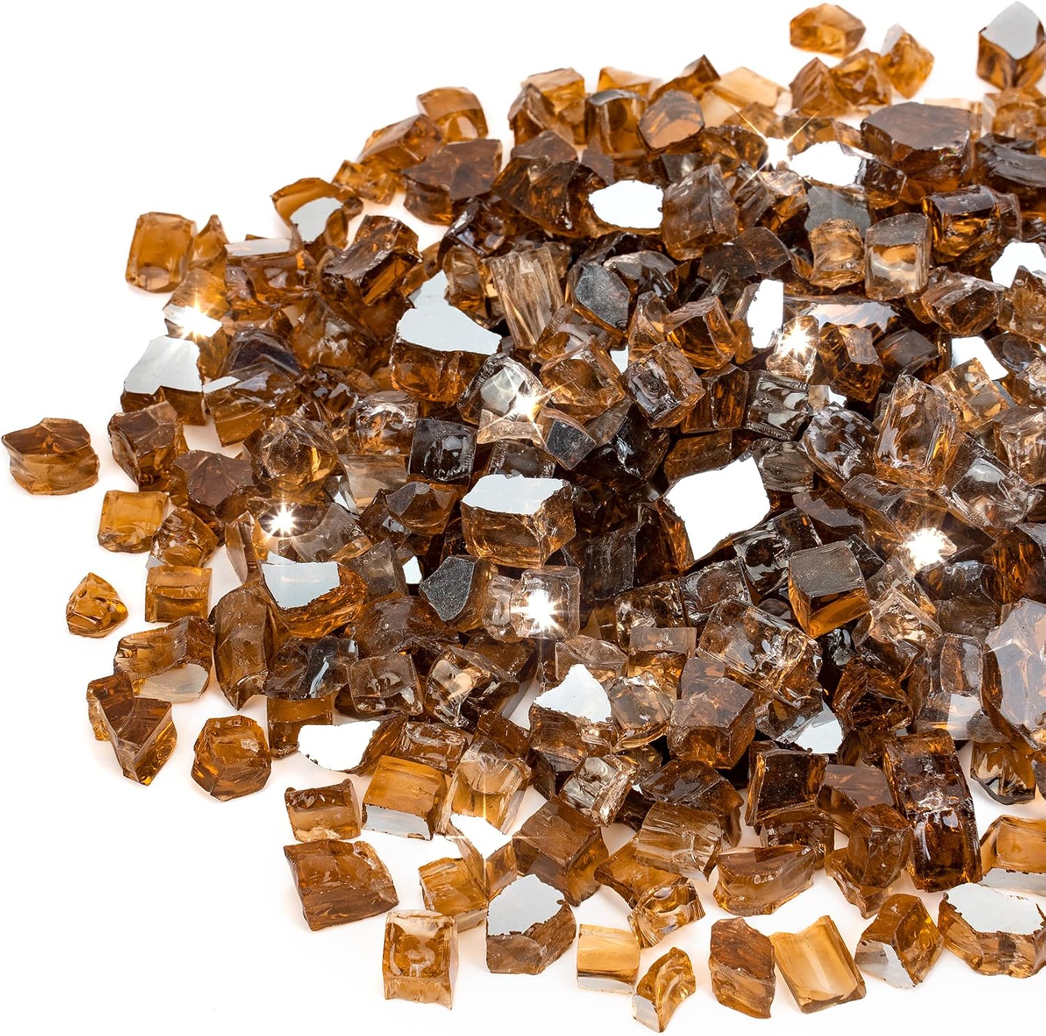 Stanbroil 10-Pound Tempered Fire Glass, Copper Reflective Glass, 14 inch