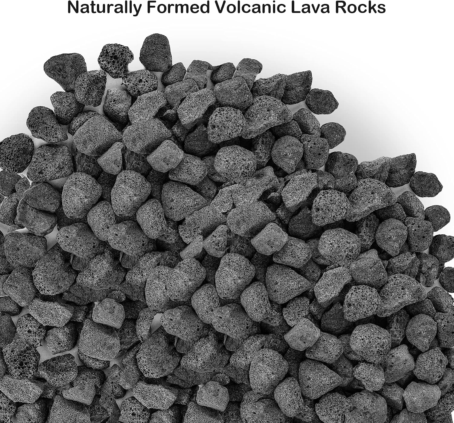 Stanbroil Black Lava Rock Granules 10 lb.Bag (0.8"-1.2") for Fireplaces
