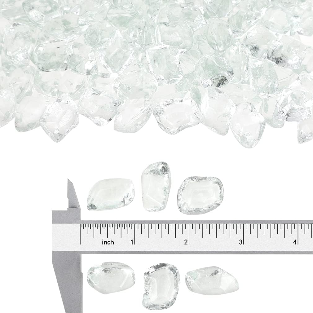 Stanbroil 10-Pound Fire Glass 12 inch, Polygon Fire Glass, Crystal