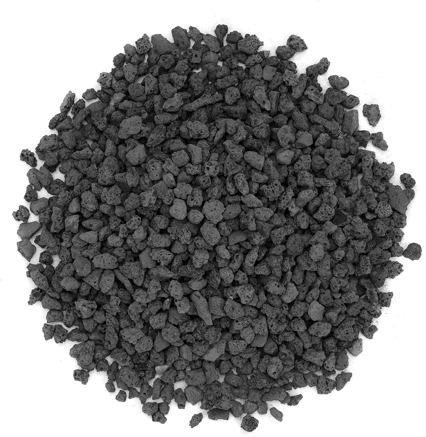 Stanbroil Black Lava Rock Granules, Decorative Rock 10 Pounds (0.1"-0.2")