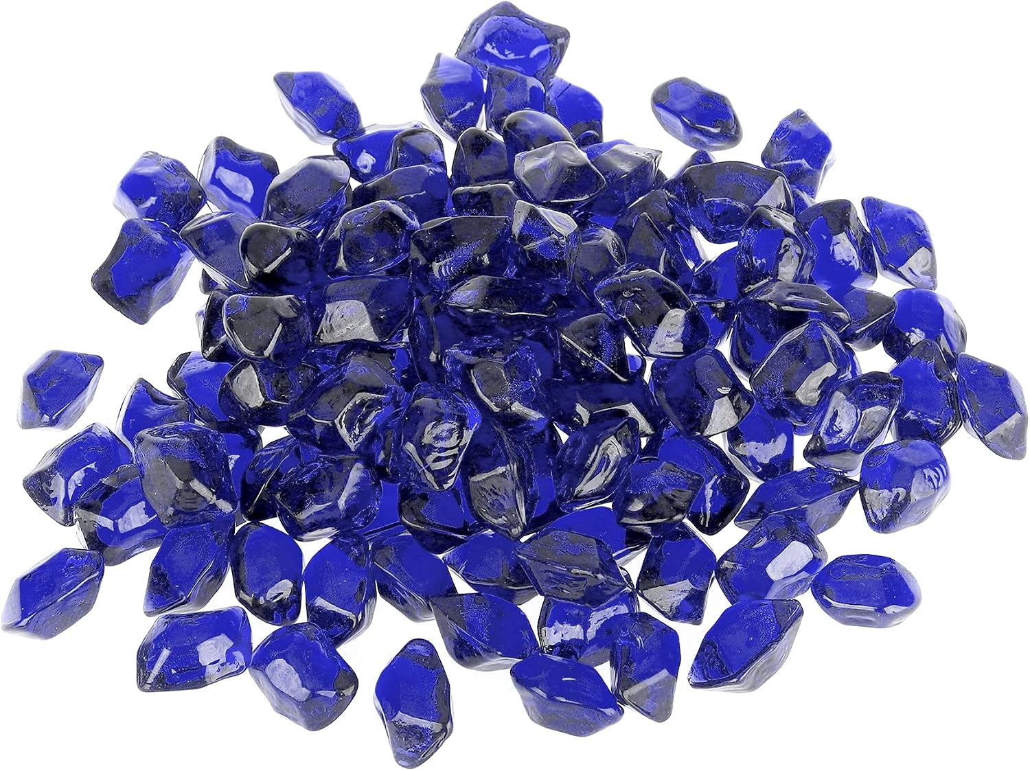 Stanbroil 10-Pound Fire Glass 12 inch, Polygon Fire Glass, Cobalt Blue