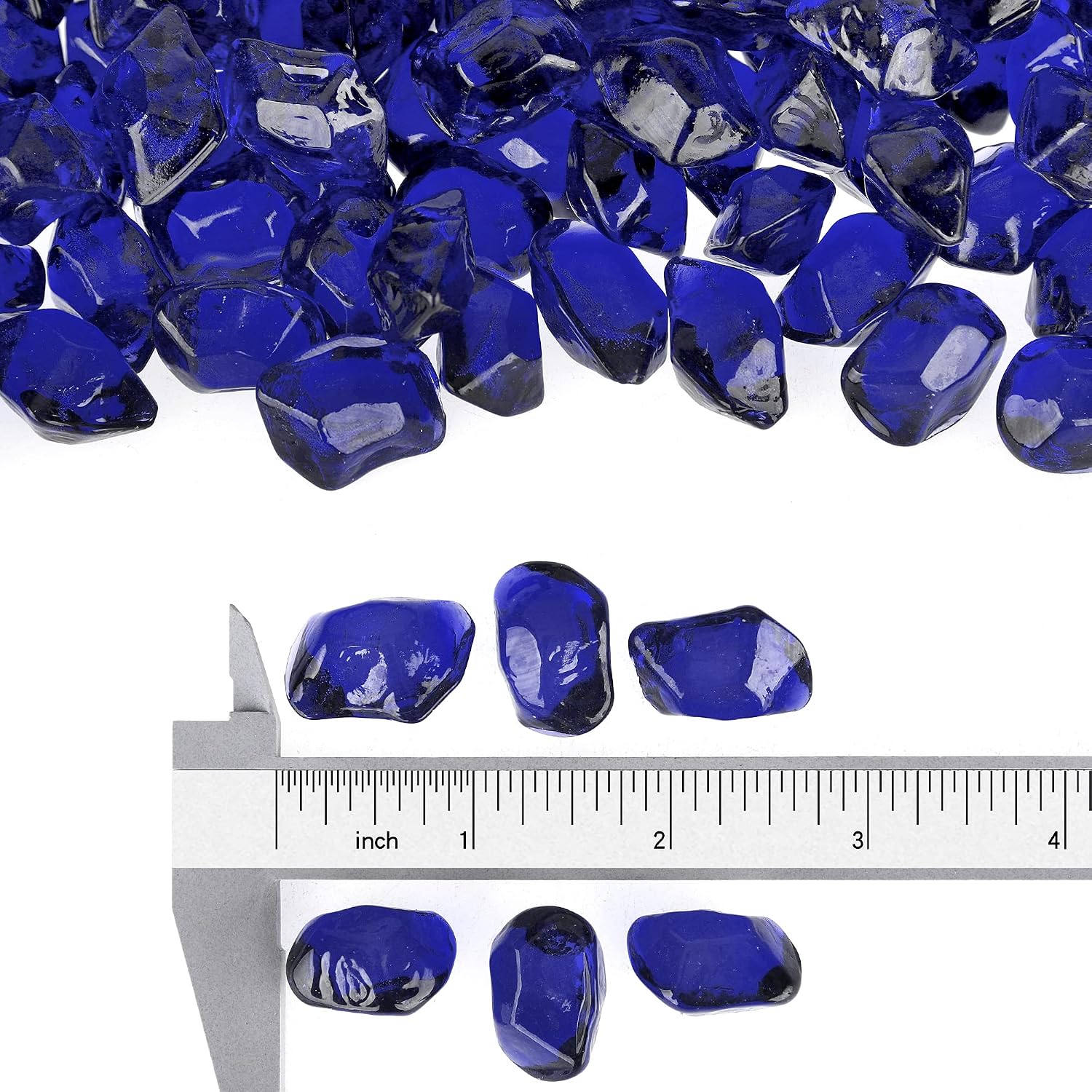 Stanbroil 10-Pound Fire Glass 12 inch, Polygon Fire Glass, Cobalt Blue