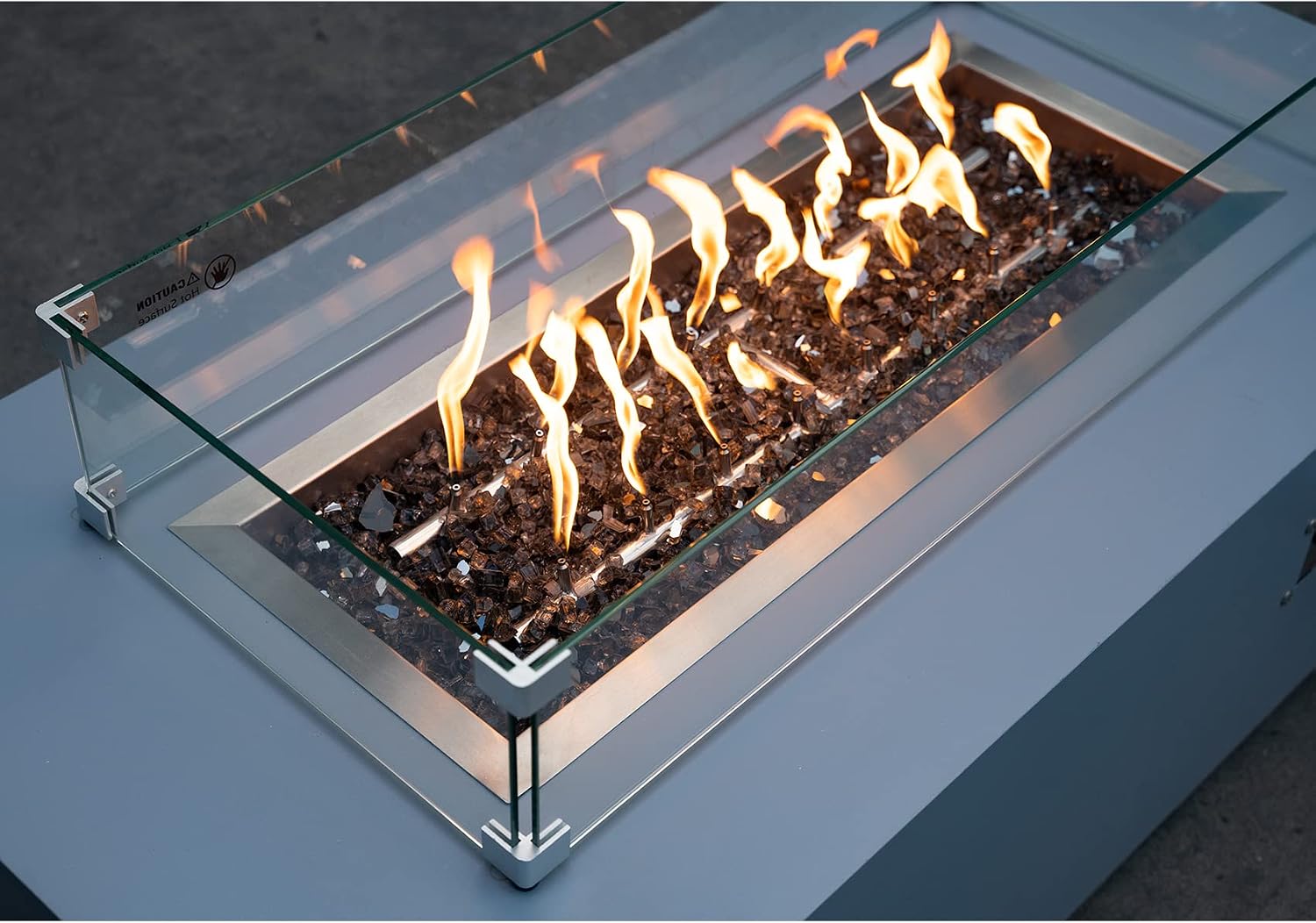 Stanbroil 10-Pound Tempered Fire Glass 12 inch, Bronze Reflective Glass