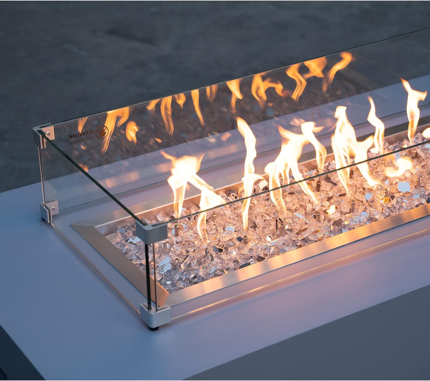 Stanbroil 10-Pound Tempered Fire Glass 12 inch, Platinum Reflective Glass