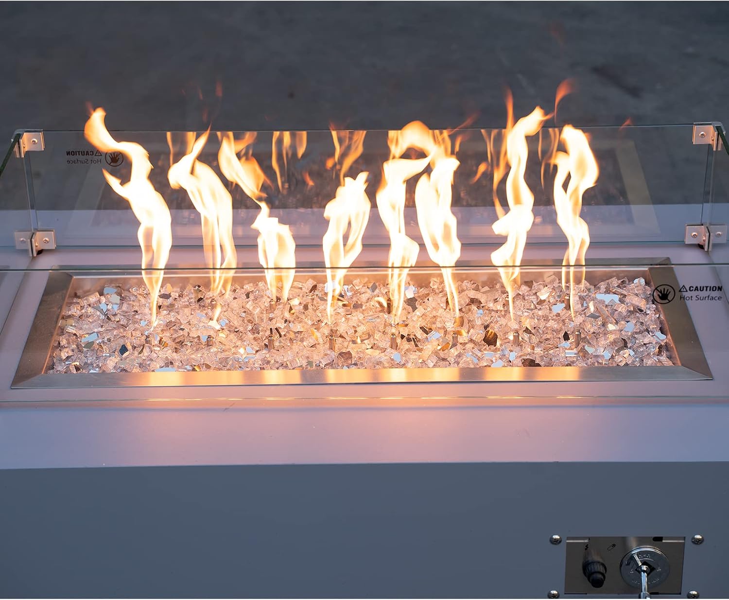 Stanbroil 10-Pound Tempered Fire Glass 12 inch, Platinum Reflective Glass