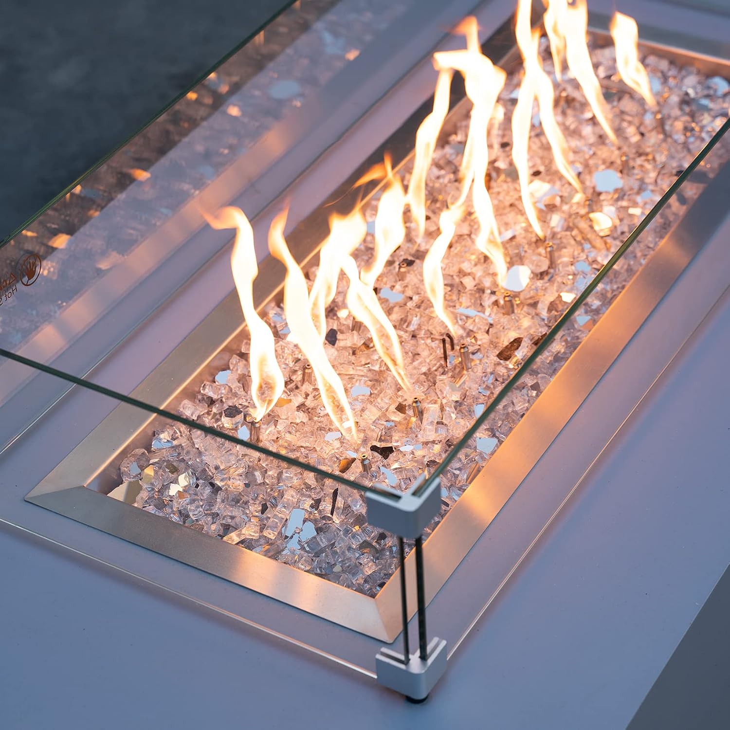 Stanbroil 10-Pound Tempered Fire Glass 12 inch, Platinum Reflective Glass