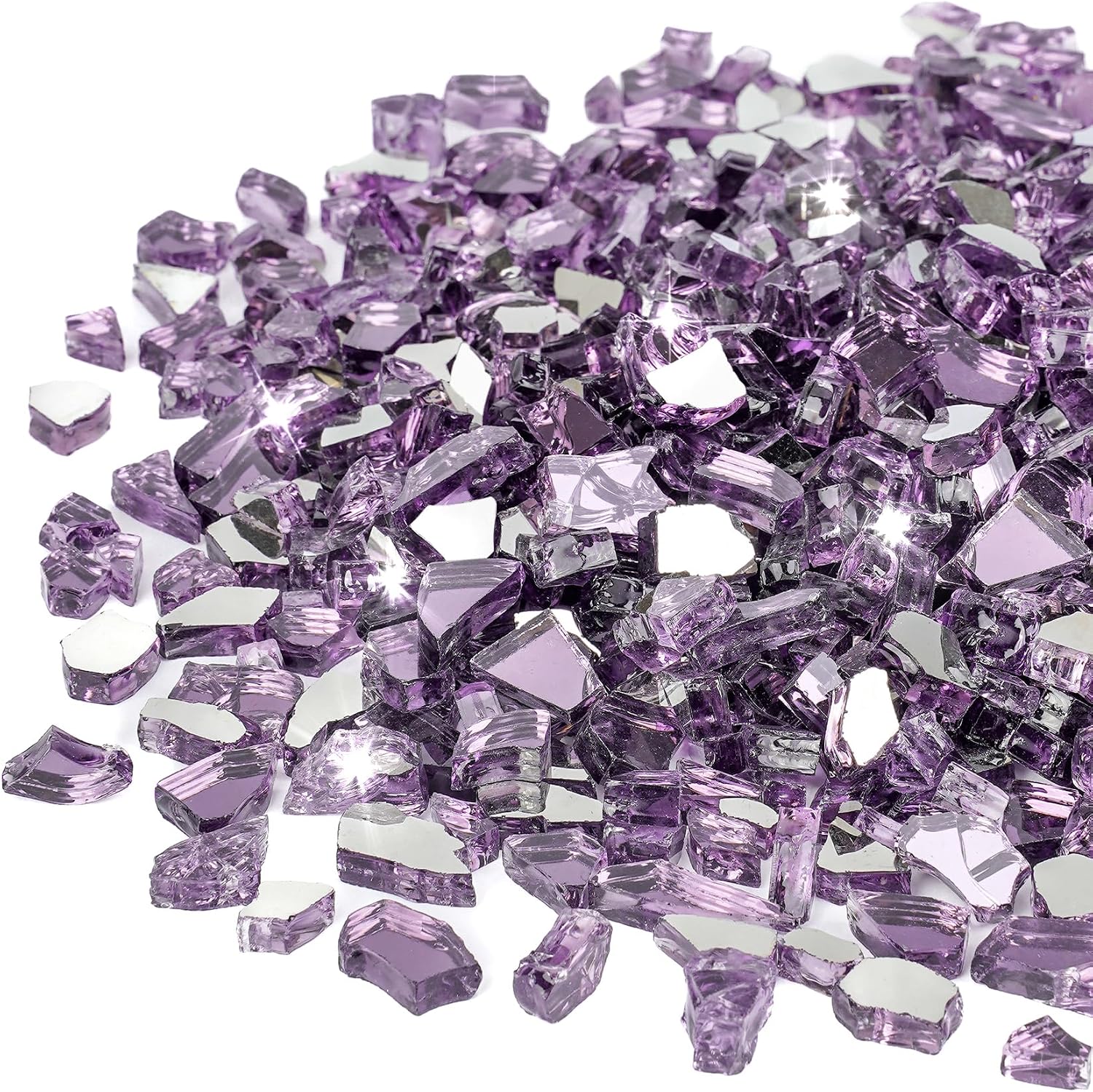 Stanbroil 10-Pound Tempered Fire Glass 12 inch, Violet Reflective Glass