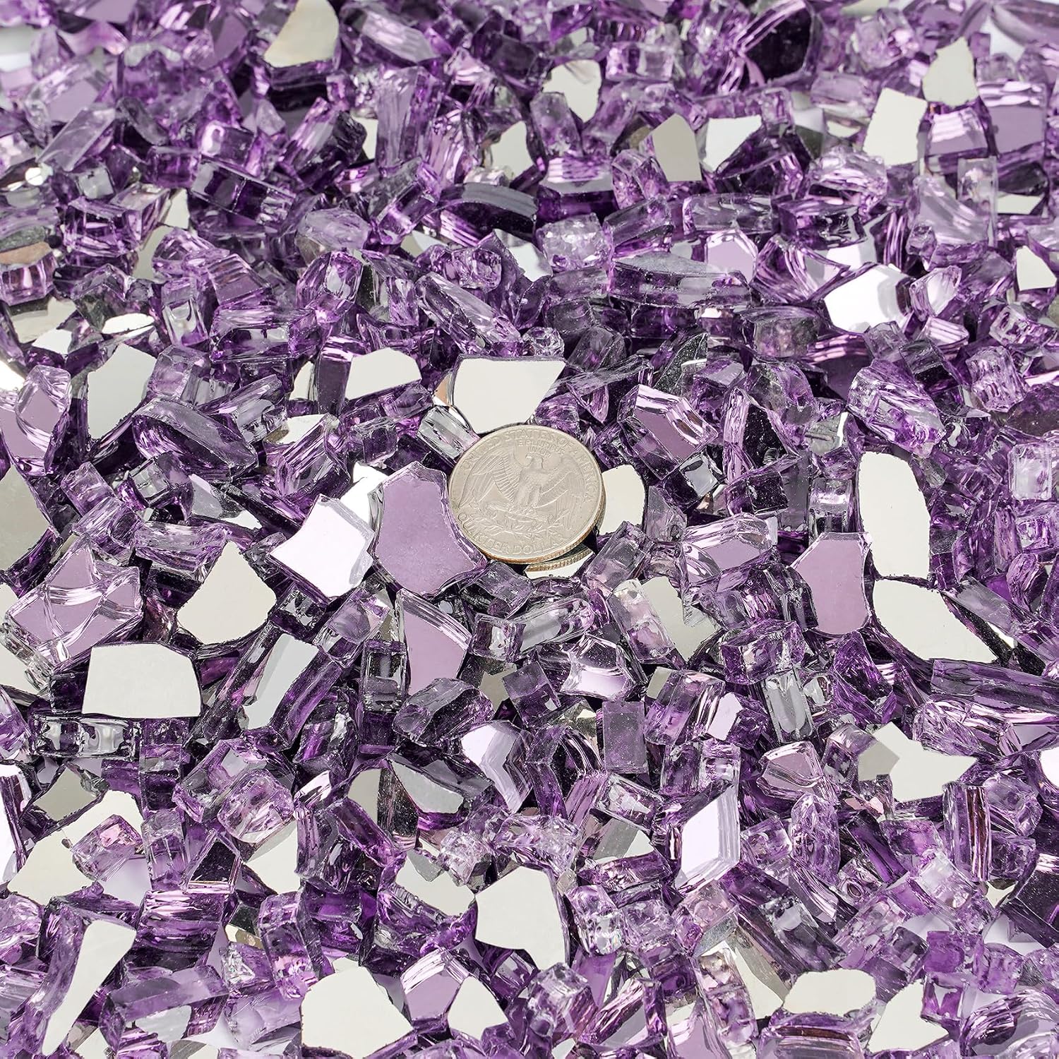 Stanbroil 10-Pound Tempered Fire Glass 12 inch, Violet Reflective Glass