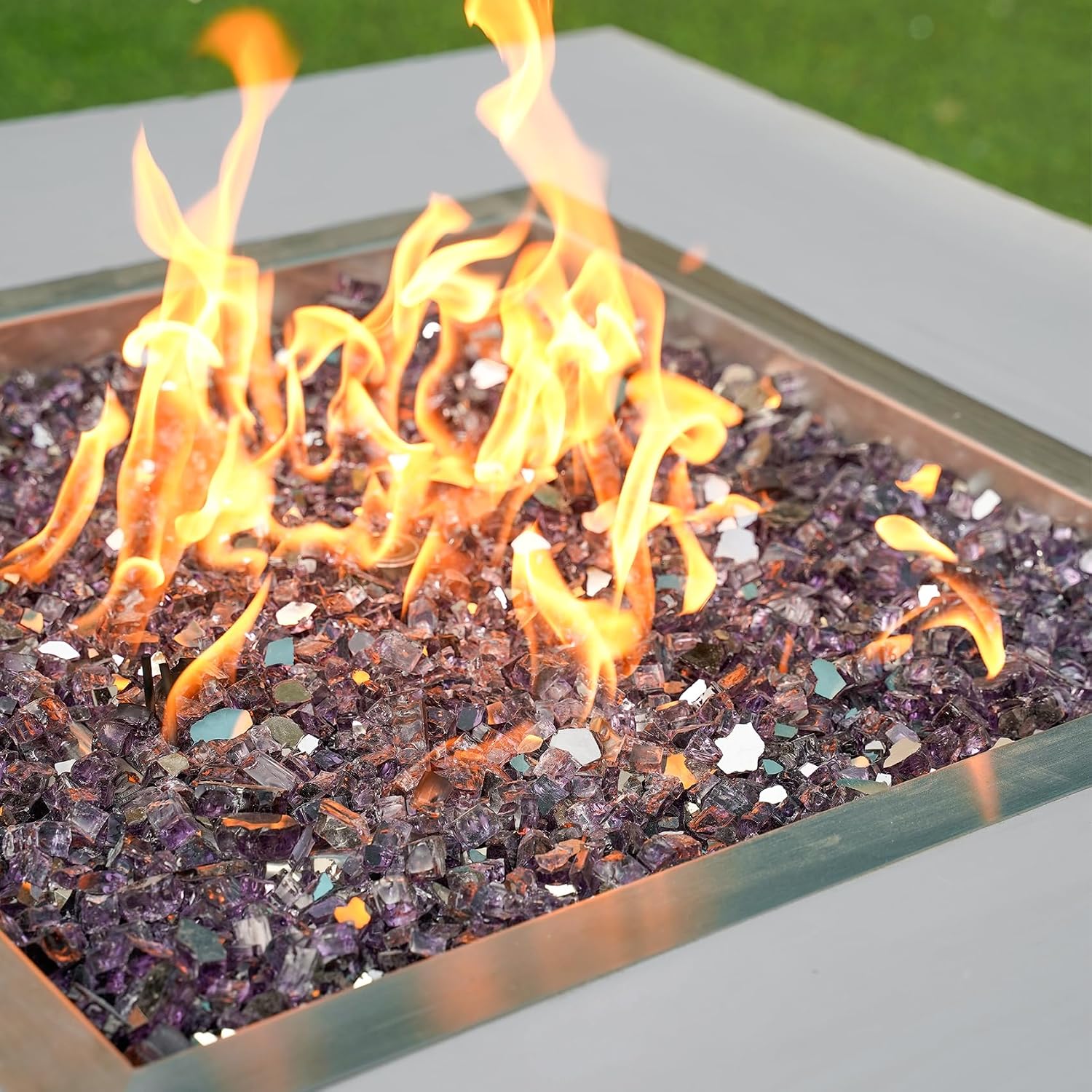 Stanbroil 10-Pound Tempered Fire Glass 12 inch, Violet Reflective Glass