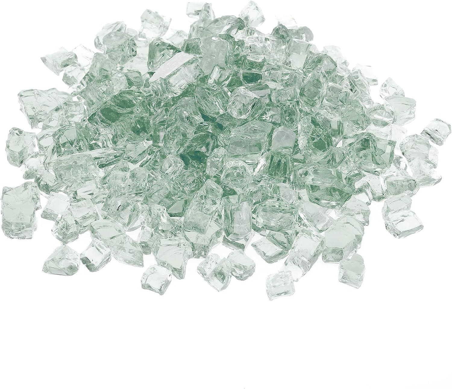 Stanbroil 10-Pound Fire Glass - 12 inch Tempered Fire Glass for Fireplace Fire Pit, Crystal Ice