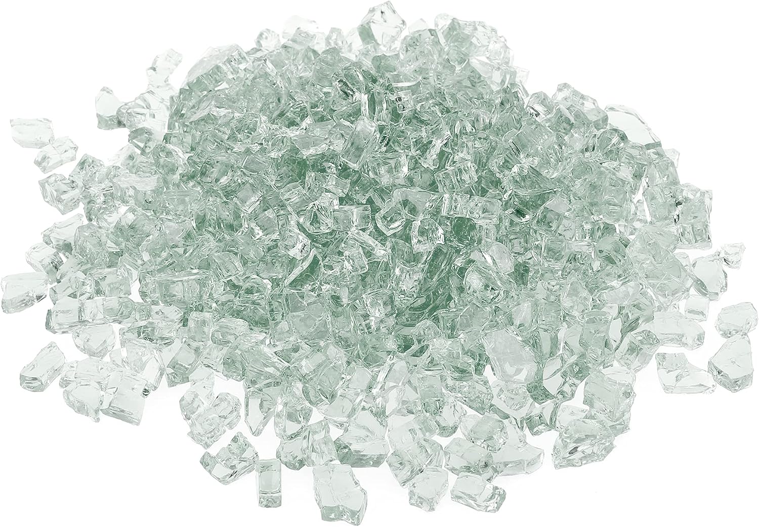 Stanbroil 10-Pound Fire Glass - 14 inch Tempered Fire Glass for Fireplace Fire Pit, Crystal Ice