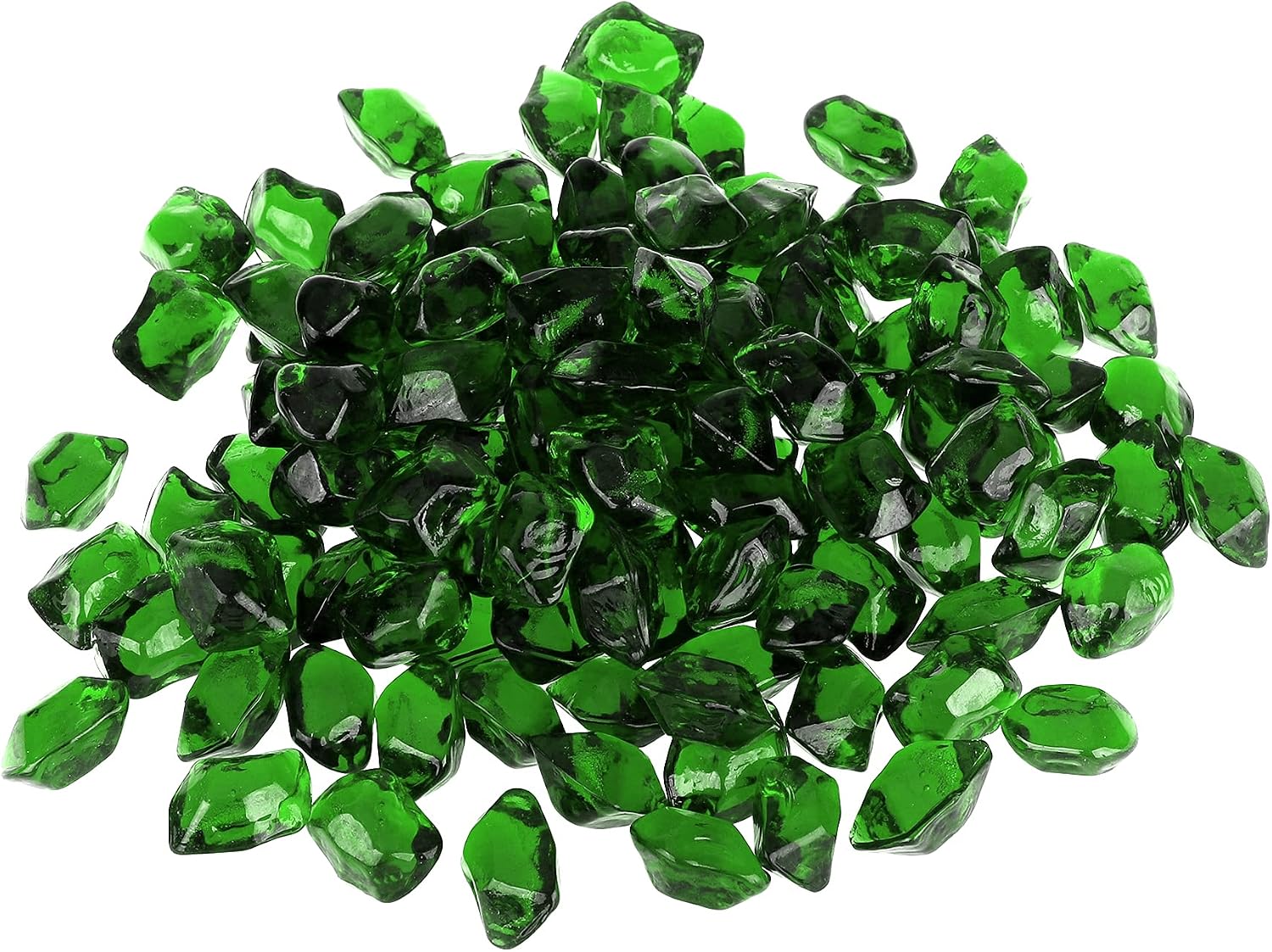 Stanbroil 10-Pound Fire Glass 12 inch, Polygon Fire Glass, Emerald Green