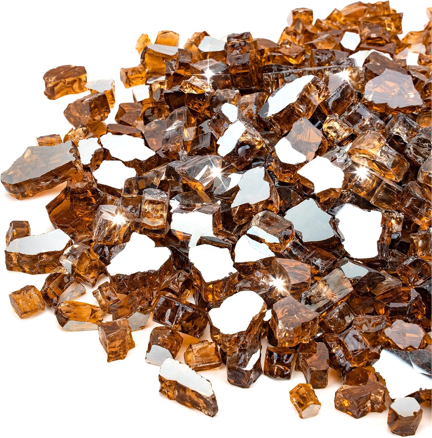 Stanbroil 10-Pound Tempered Fire Glass 12 inch, Copper Reflective Glass