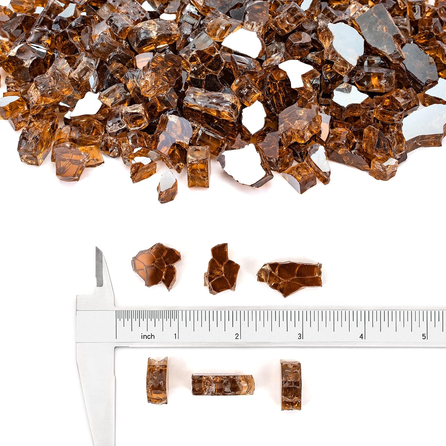 Stanbroil 10-Pound Tempered Fire Glass 12 inch, Copper Reflective Glass