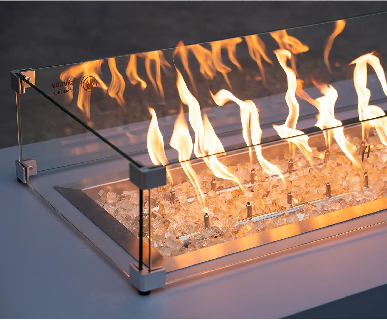 Stanbroil 10-Pound Tempered Fire Glass 12 inch, Gold Reflective Glass