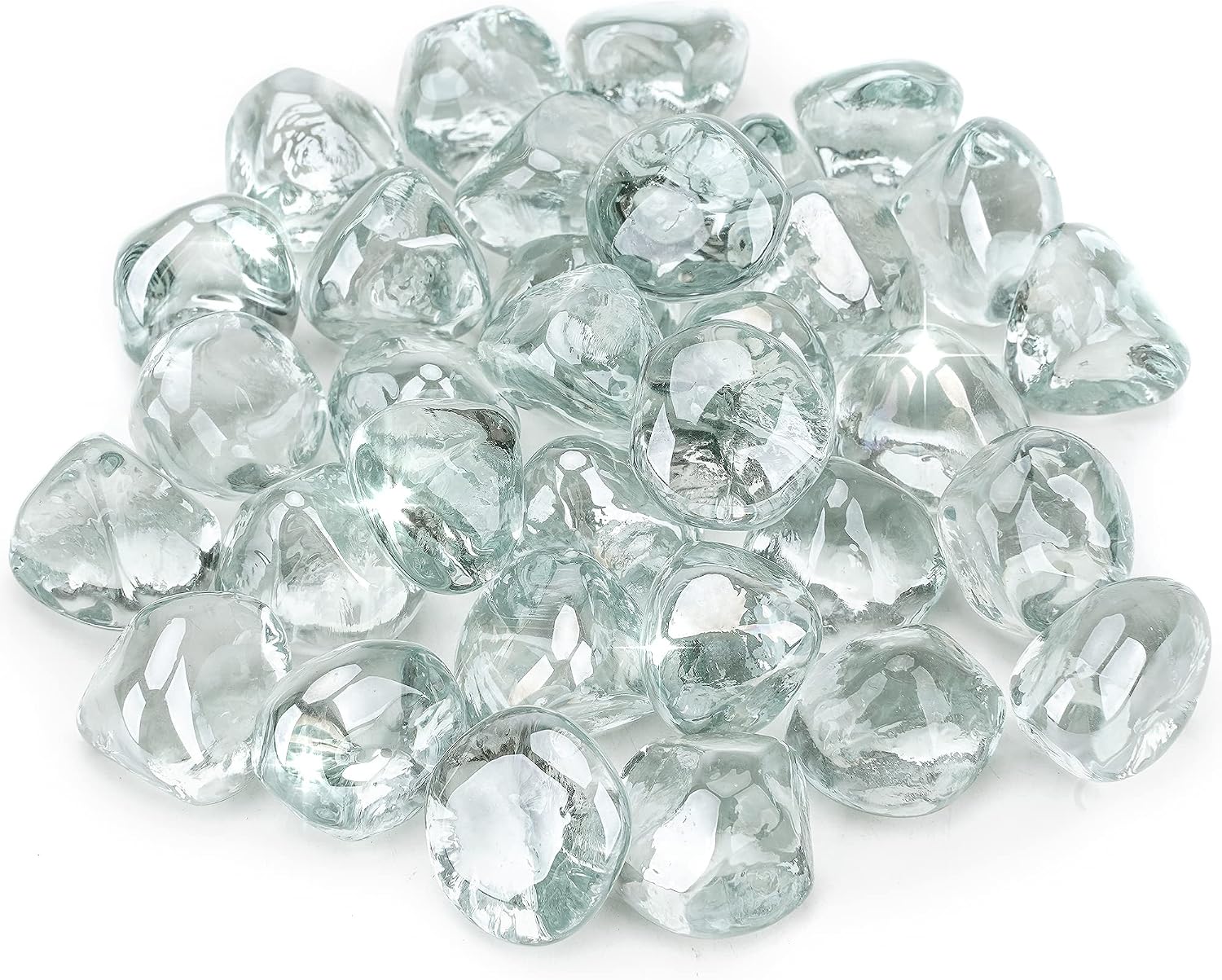 Stanbroil 10-Pound Fire Glass Diamonds 12 Inch, Crystal Ice Luster