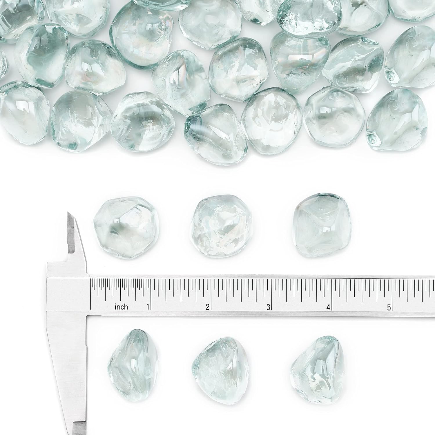 Stanbroil 10-Pound Fire Glass Diamonds 12 Inch, Crystal Ice Luster