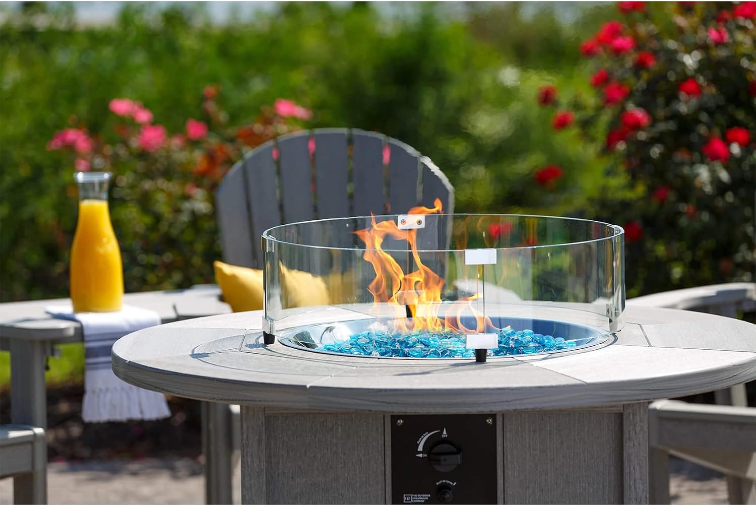Stanbroil 10-Pound Fire Glass Beads 12 inch Drops, Caribbean Blue Luster