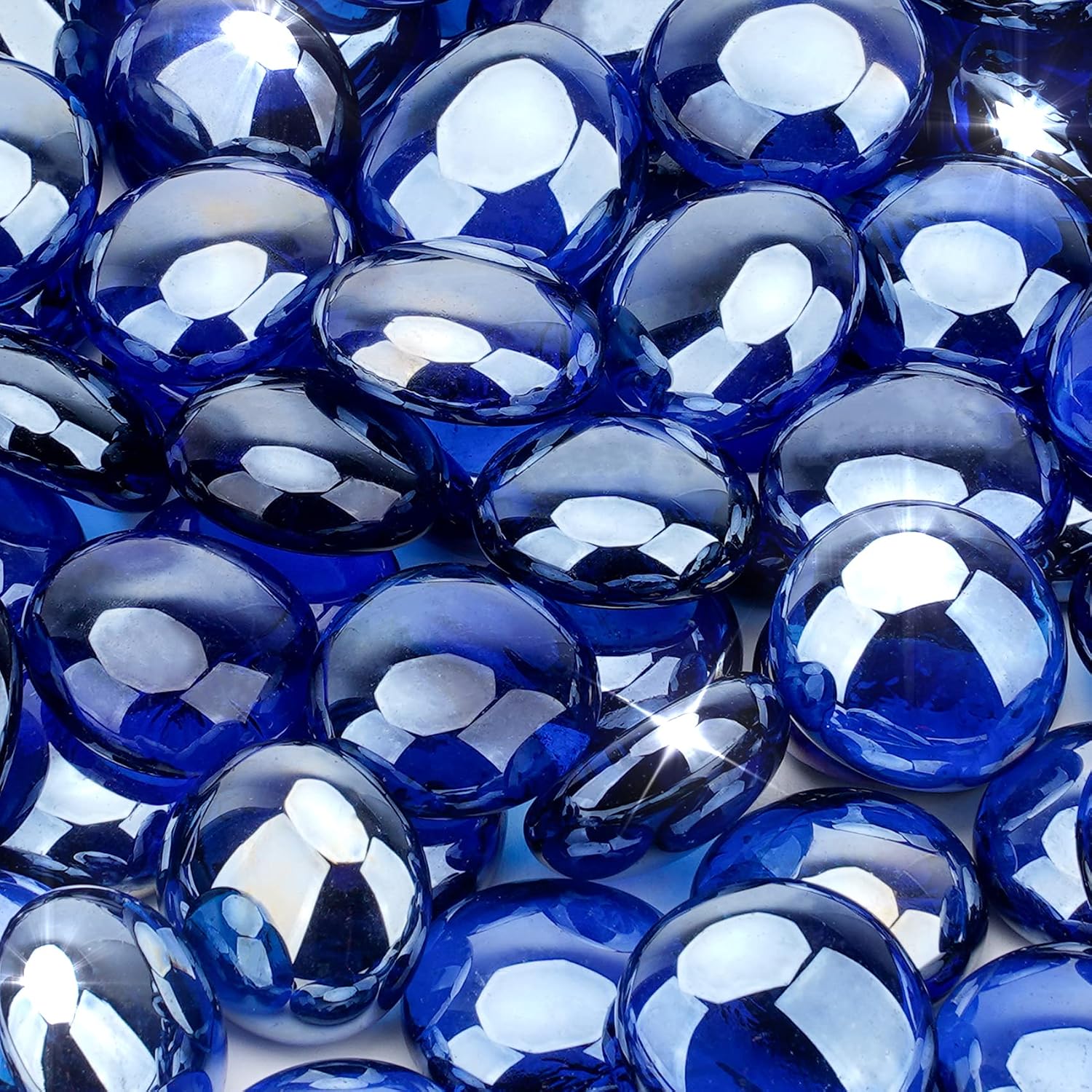 Stanbroil 10-Pound Fire Glass Beads 12 inch, Royal Cobalt Blue Luster