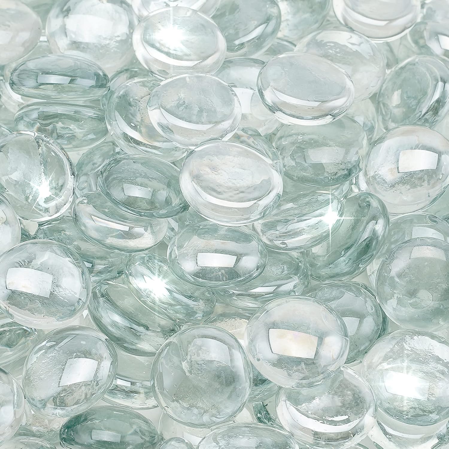 Stanbroil 10-Pound Fire Glass Beads 12 inch Fire Glass Drops, Crystal Ice Crystal Ice Luster