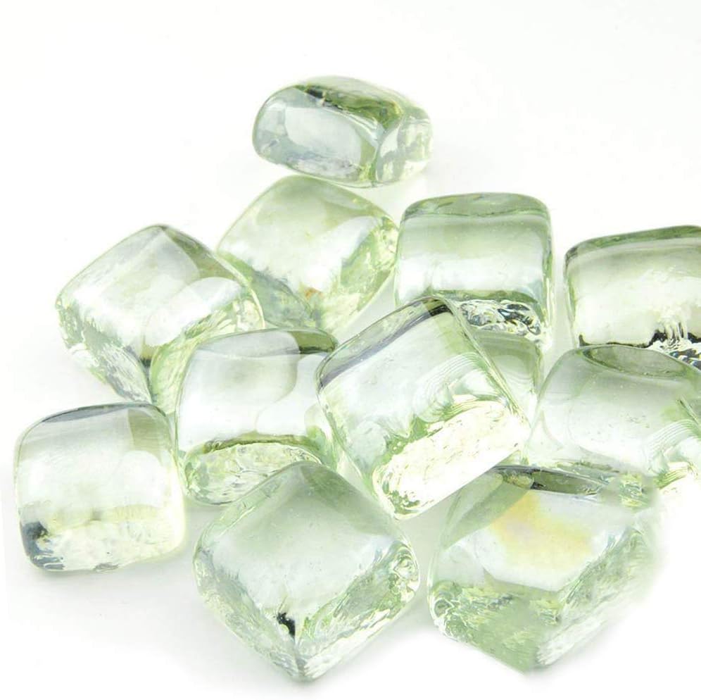 Stanbroil 10-Pound Fire Glass Cubes 1 inch, Crystal Ice Reflective
