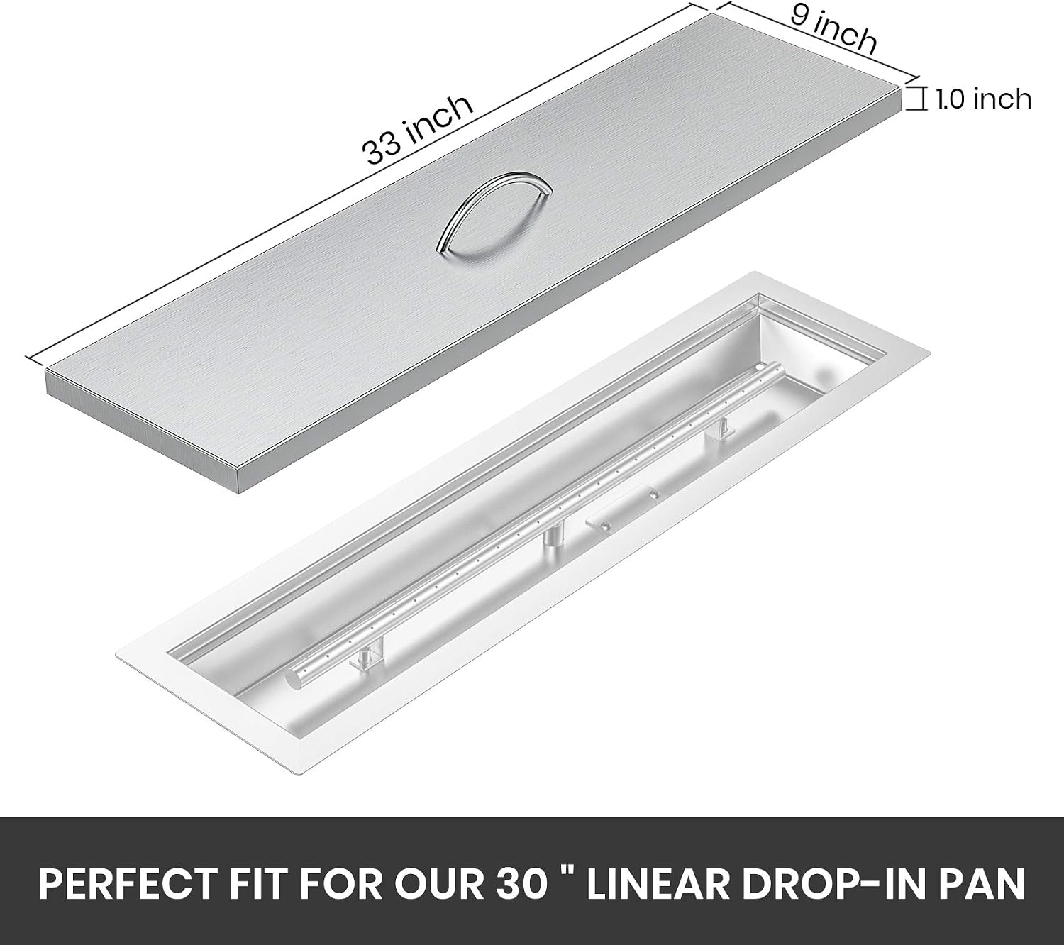 Stanbroil 33" x 9" Stainless Steel Fire Pit Cover